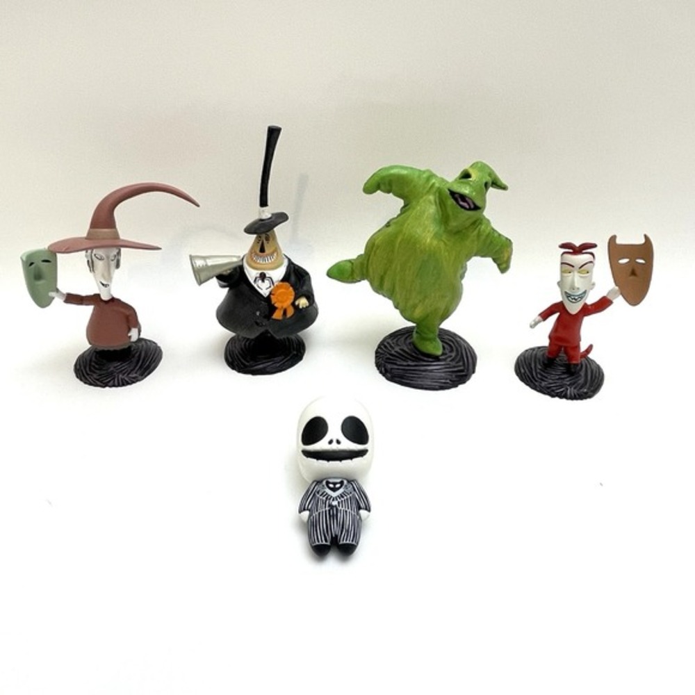 5 Nightmare‎ Before Christmas Figures Jack Oogie Boogie Mayor Lock Shock